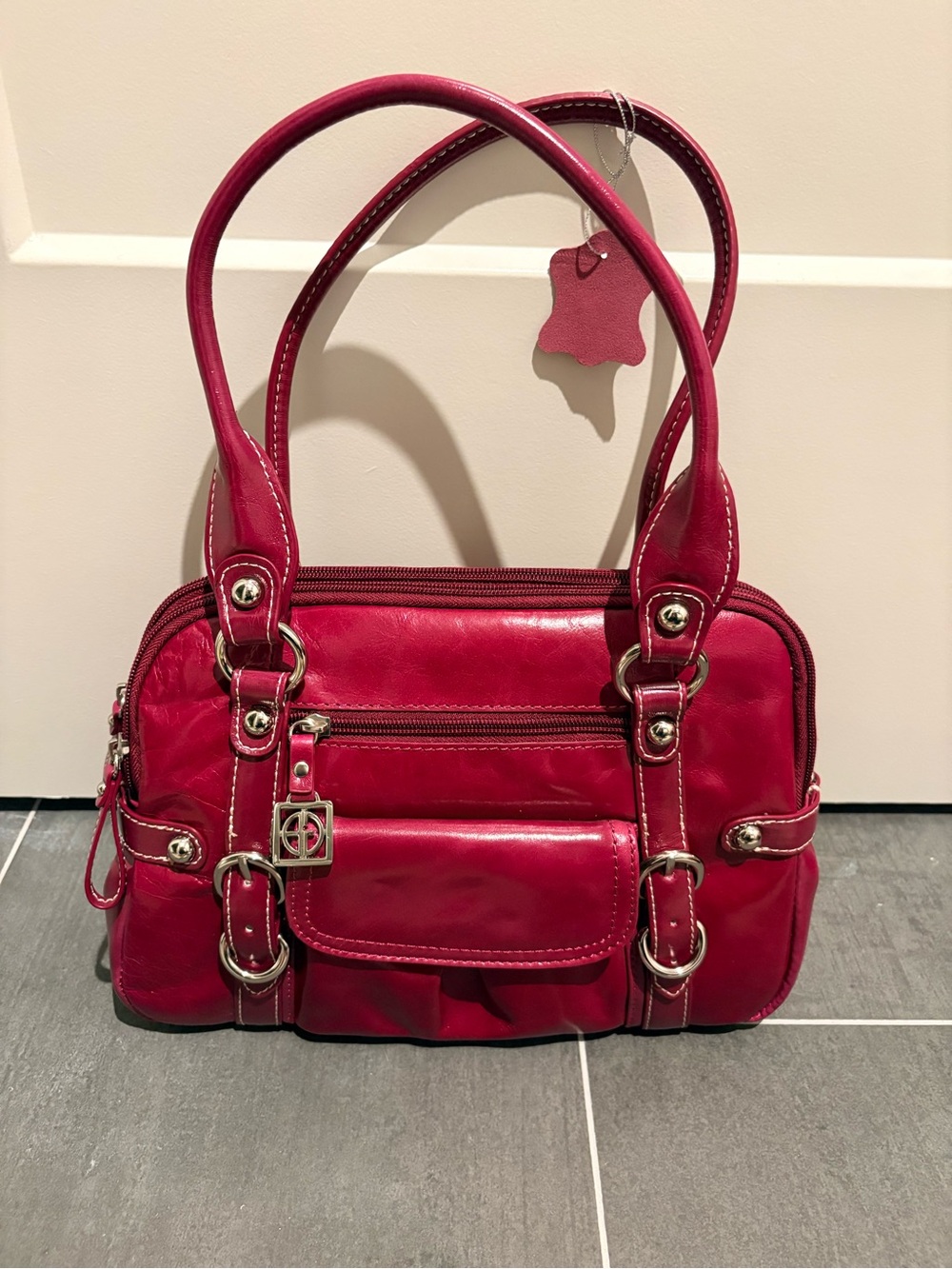 New glazed Giani Bernini handbag purse satchel vintage